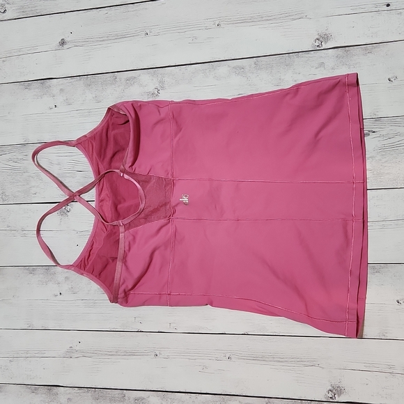 ALO pink workout Built in bra top - Picture 4 of 6